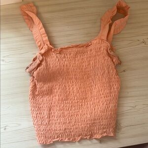 Mango Coral Smocked Tank Top